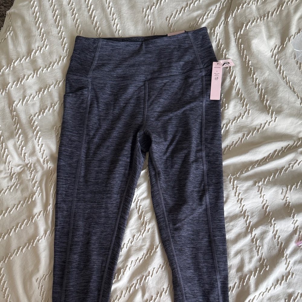 Victoria's Secret Heathered Dark Navy Active Leggings